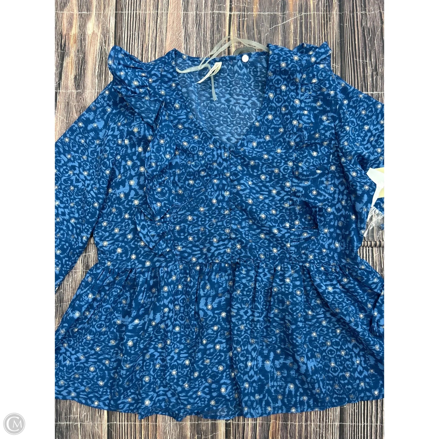 Top Long Sleeve By Clothes Mentor In Blue, Size: M