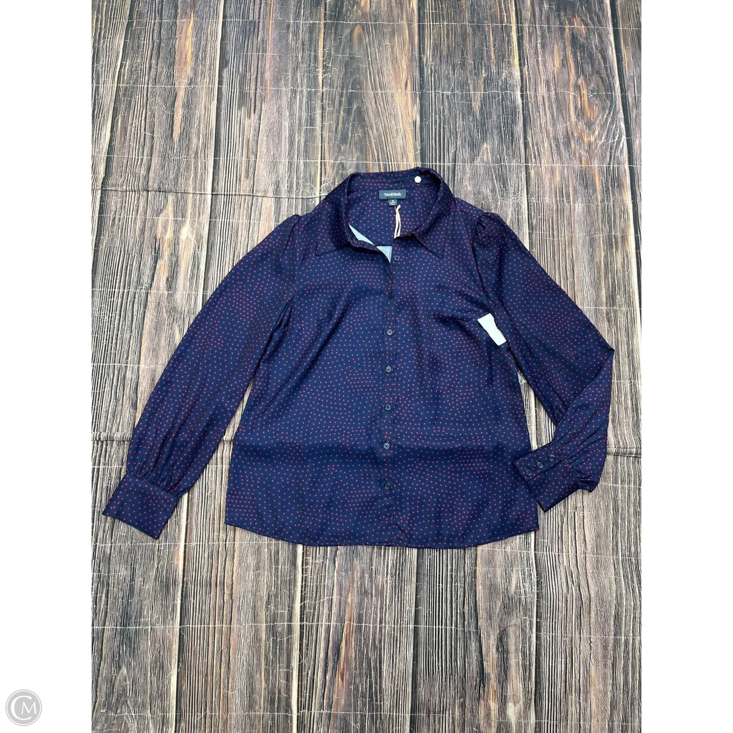 Top Long Sleeve By Modcloth In Blue, Size: M