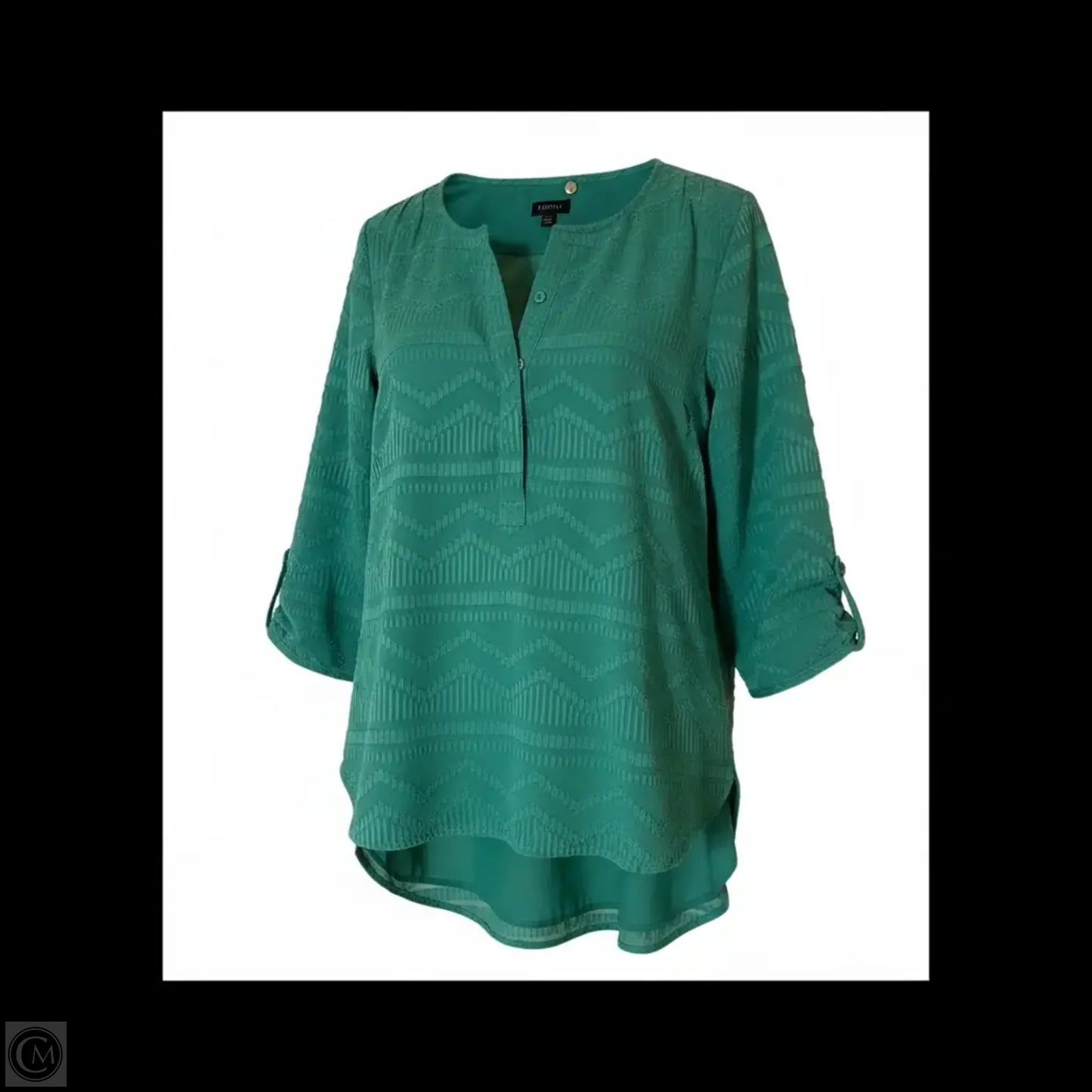 Top Long Sleeve By Talbots In Green, Size: Xs