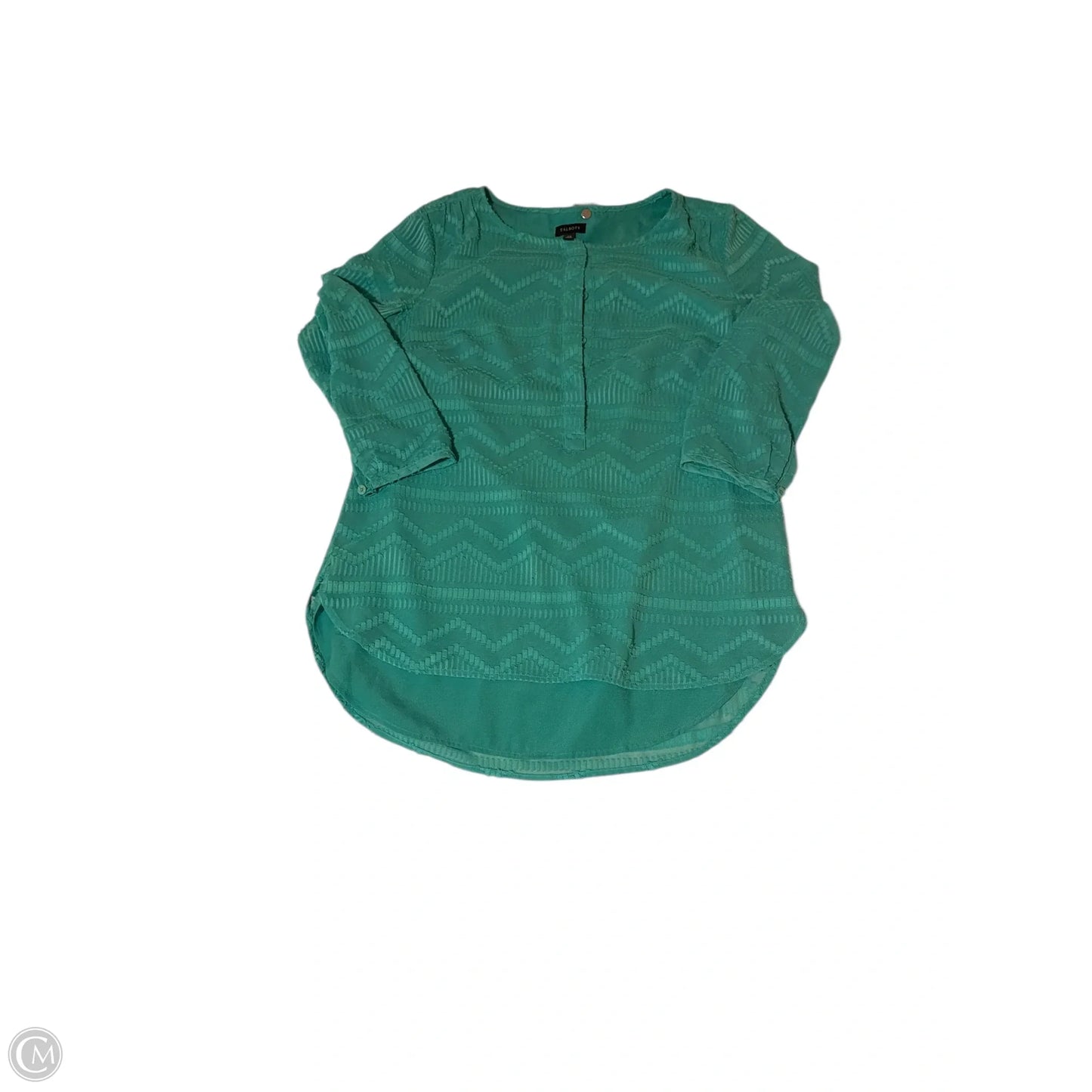 Top Long Sleeve By Talbots In Green, Size: Xs