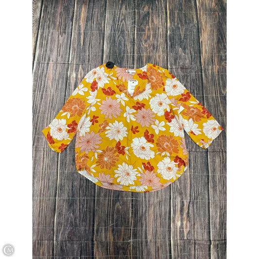 Top Long Sleeve By Dr2 In Yellow, Size: Xl