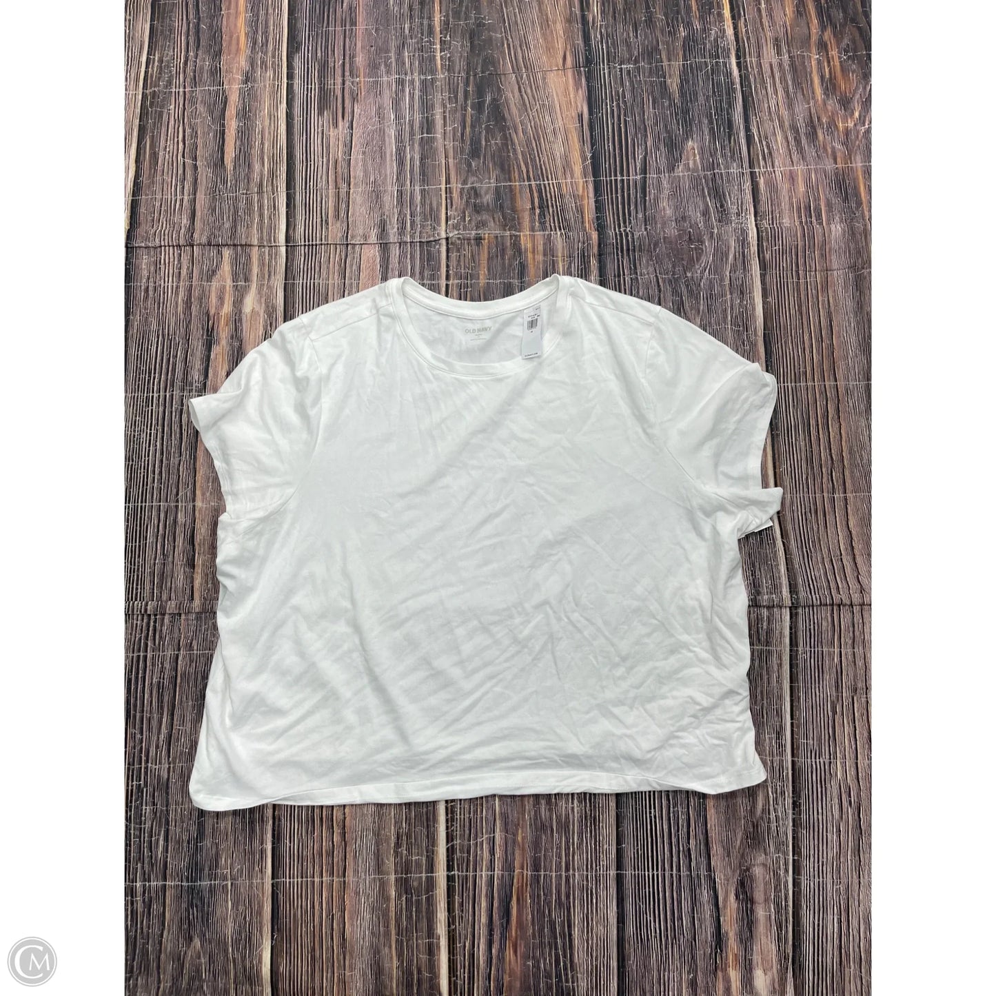 Top Short Sleeve Basic By Old Navy In White, Size: 4x