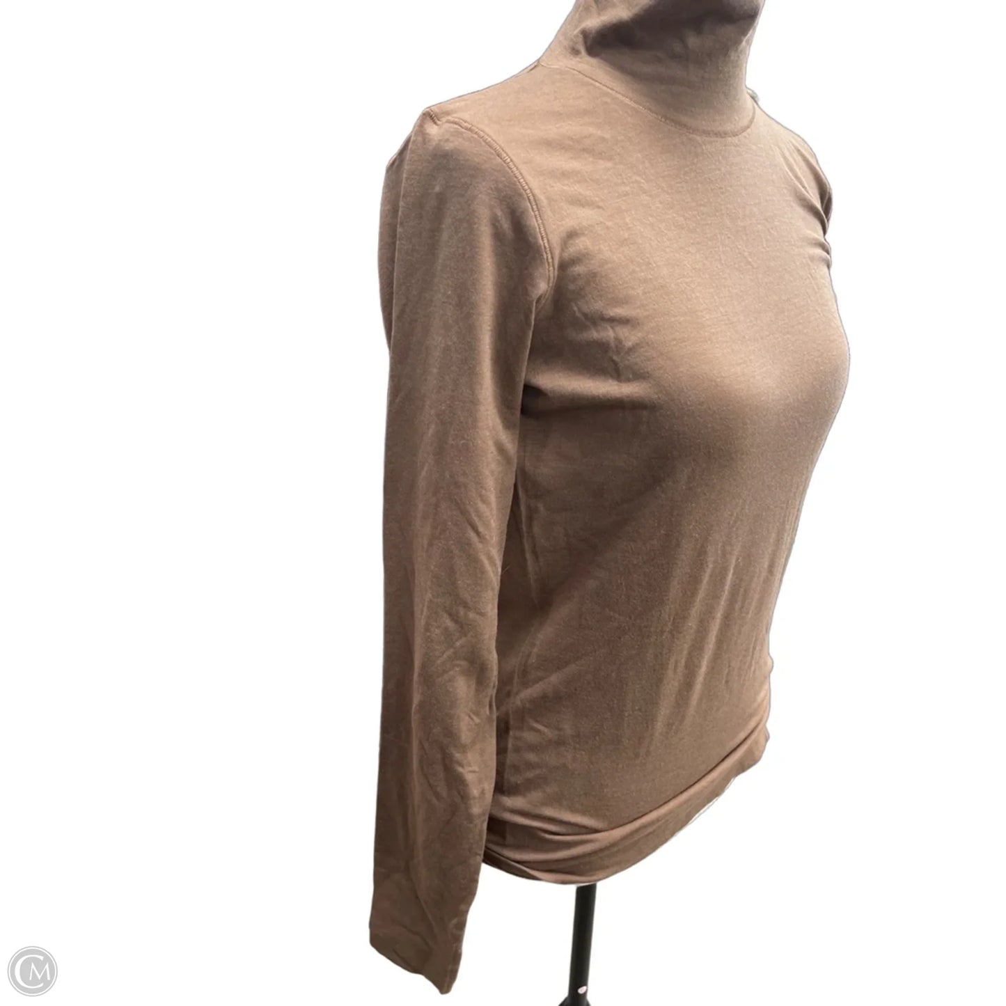 Top Long Sleeve By Athleta In Brown, Size: M