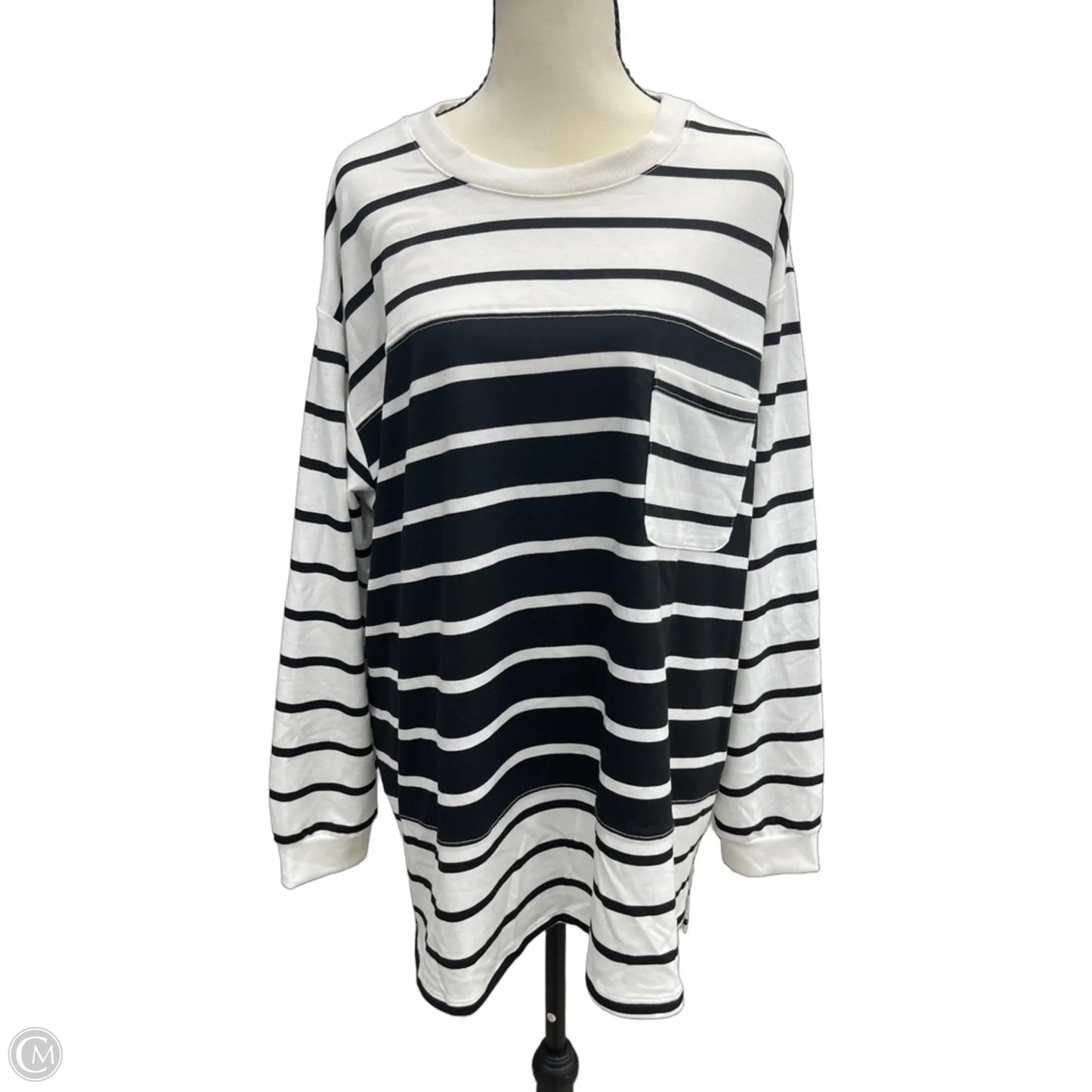 Top Long Sleeve By Cato In White, Size: 1x