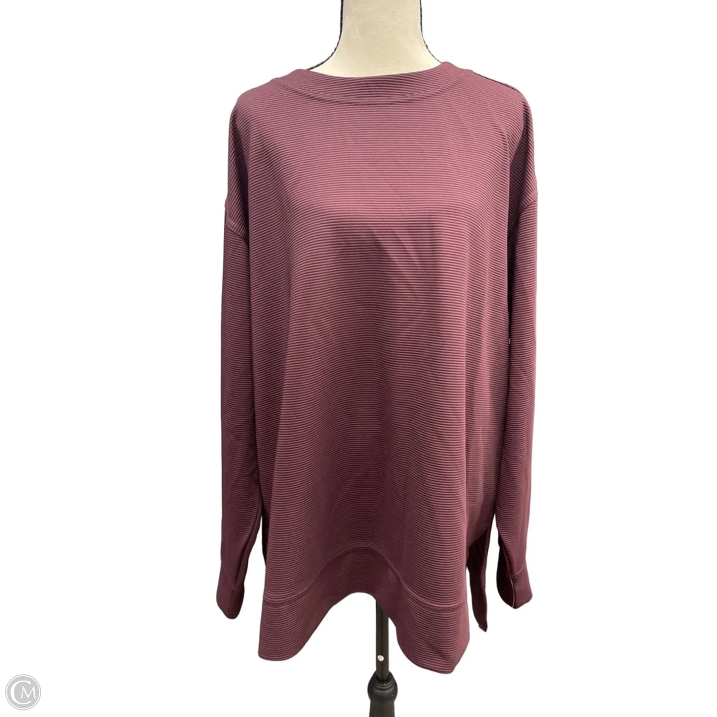 Top Long Sleeve By Vively In Red, Size: Xl