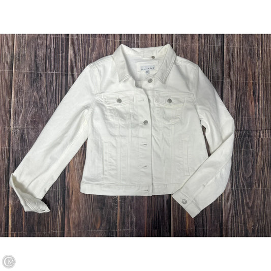 Jacket Denim By Loft In White, Size: M