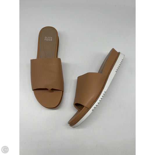 Sandals Flats By Eileen Fisher In Tan, Size: 9