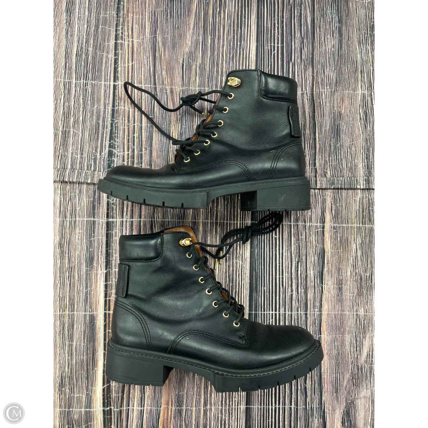 Boots Designer By Coach In Black, Size: 7