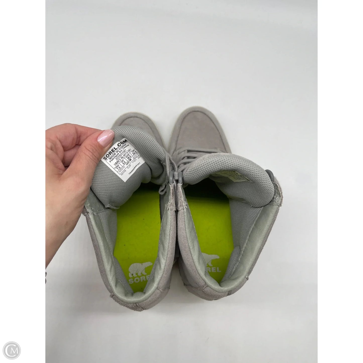 Boots Ankle Heels By Sorel In Grey, Size: 7.5