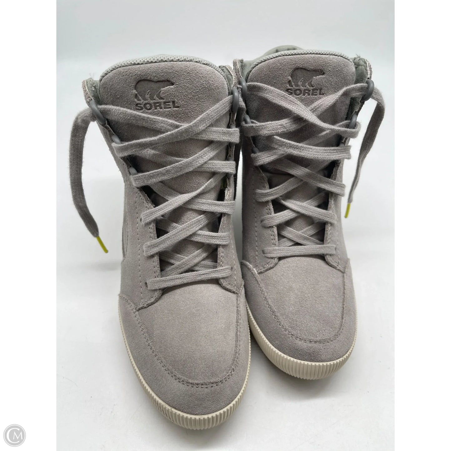 Boots Ankle Heels By Sorel In Grey, Size: 7.5