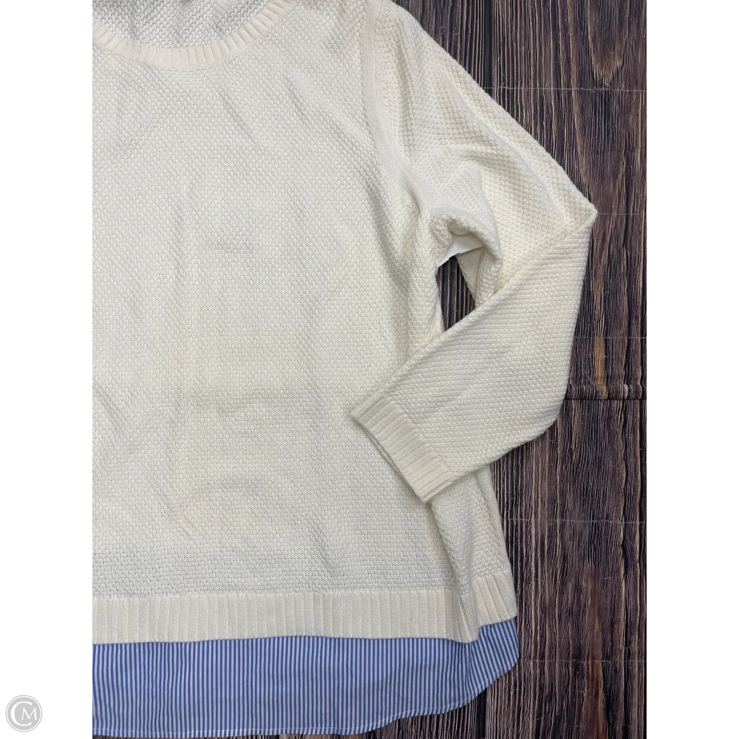 Sweater By Talbots In White, Size: 3x