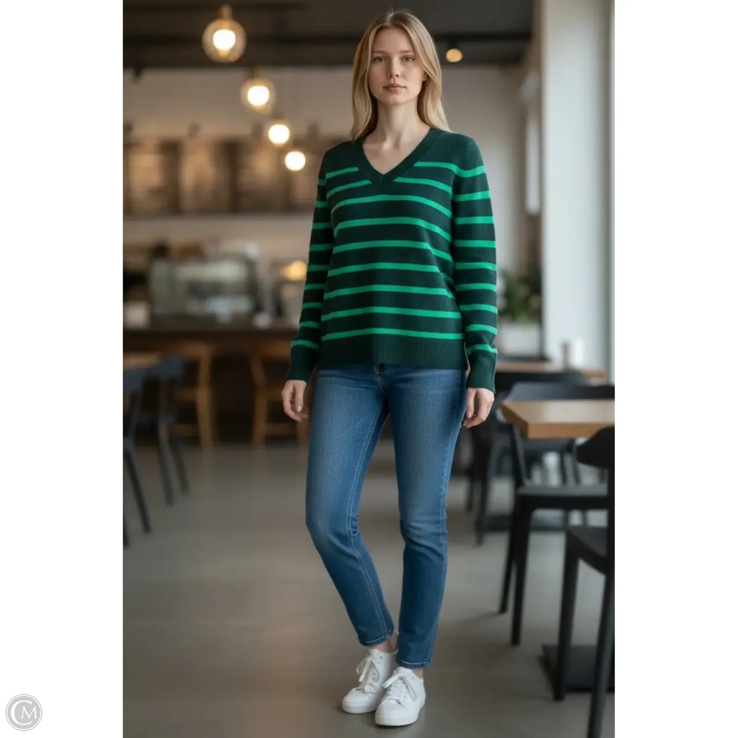 Sweater By Loft In Green, Size: Xs