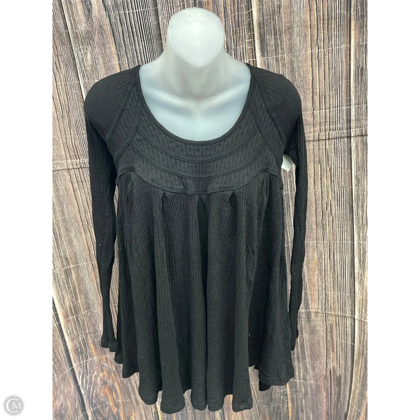 Top Long Sleeve By Free People In Black, Size: M