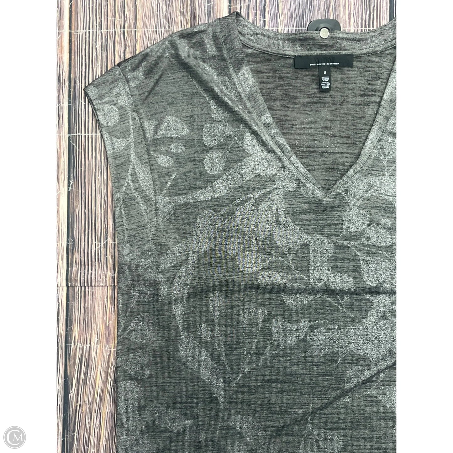 Top Short Sleeve By White House Black Market In Grey, Size: S