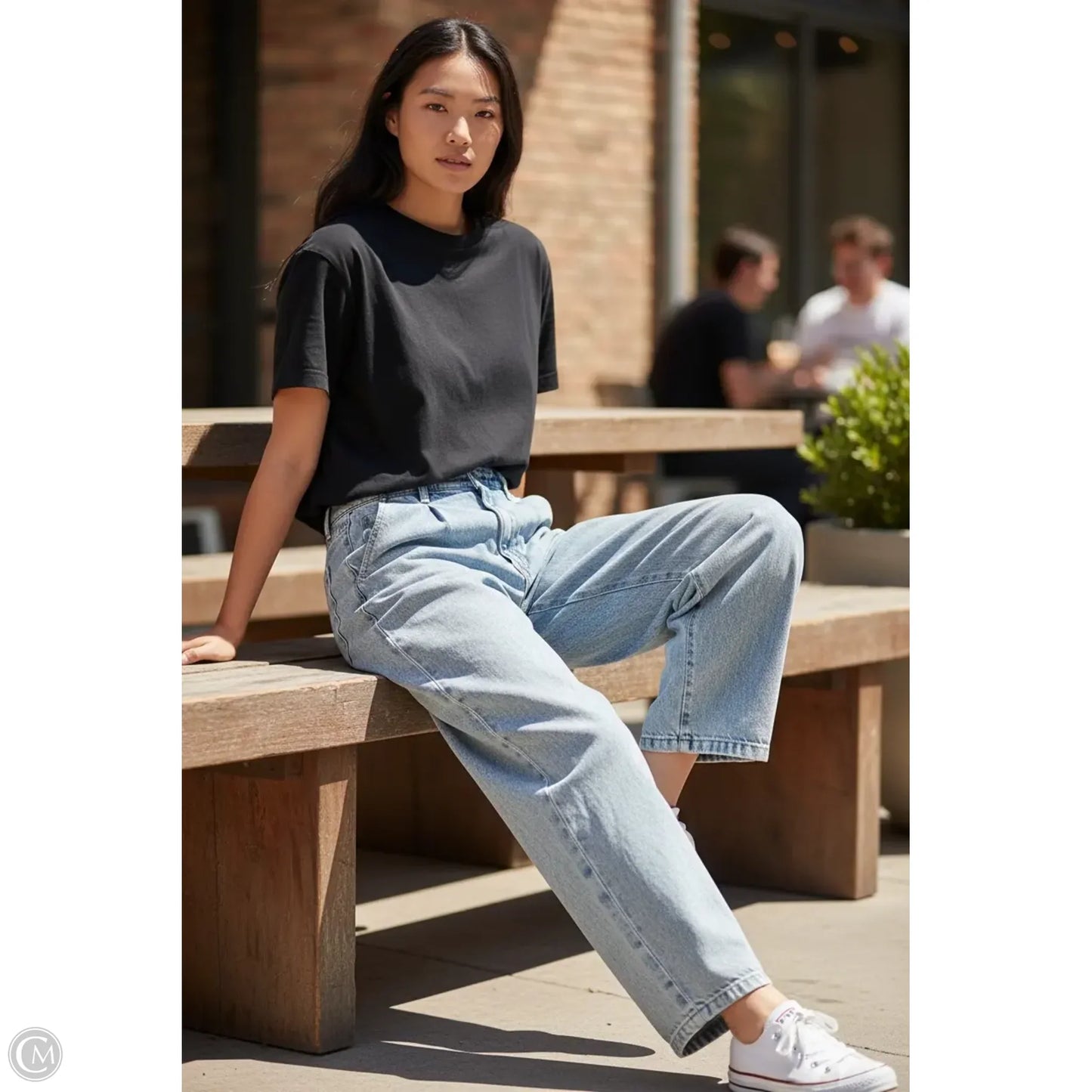 Jeans Wide Leg By Paige In Blue Denim, Size: 10