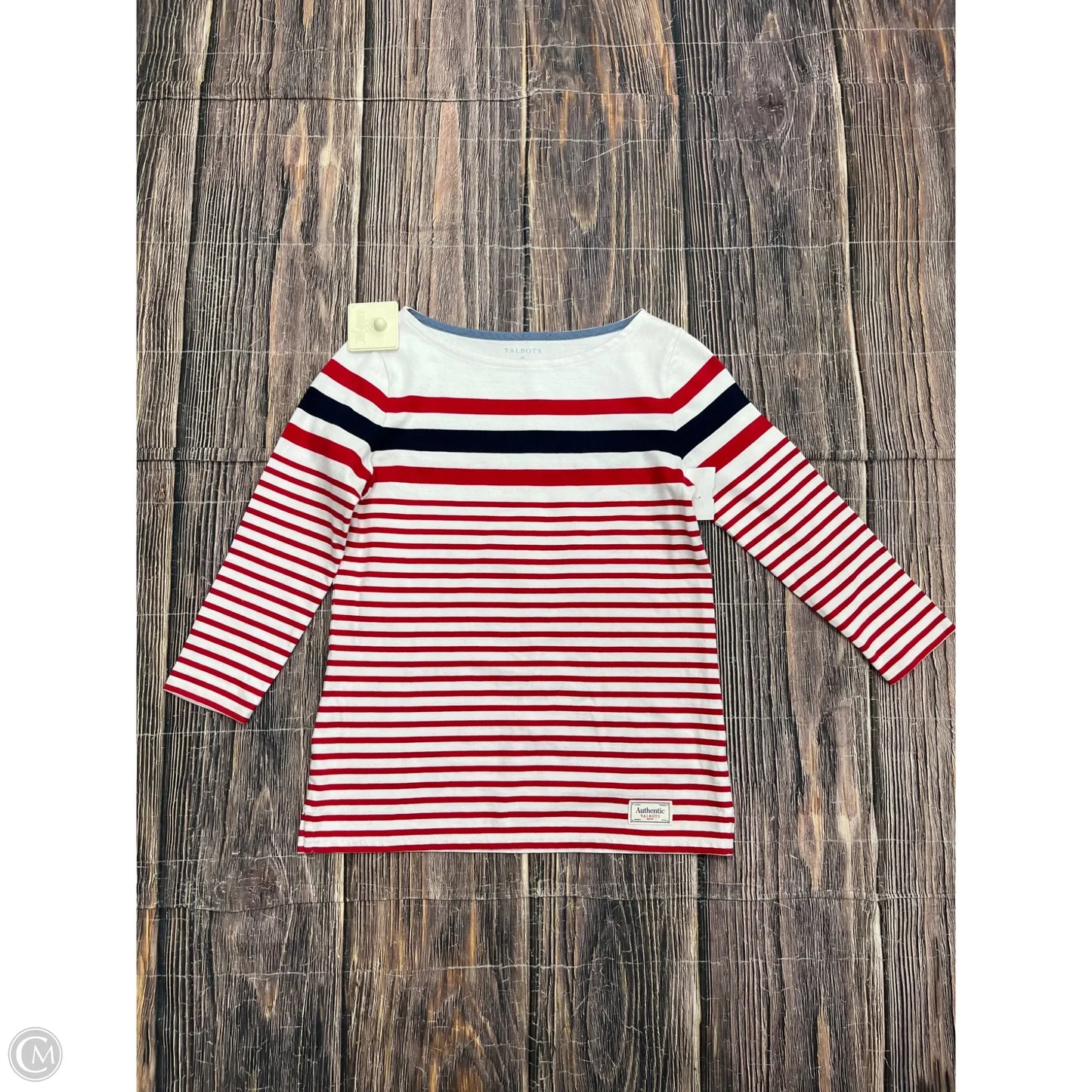 Top Long Sleeve By Talbots In Red, Size: Xs