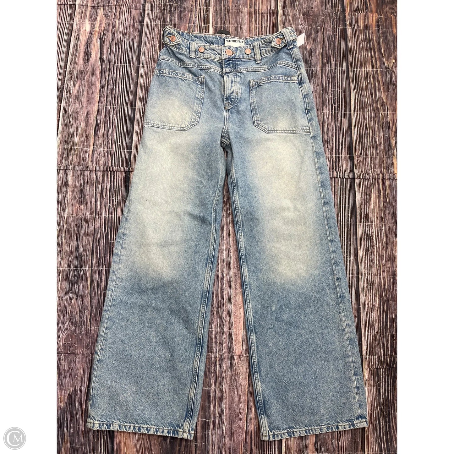 Jeans Wide Leg By We The Free In Blue Denim, Size: 2