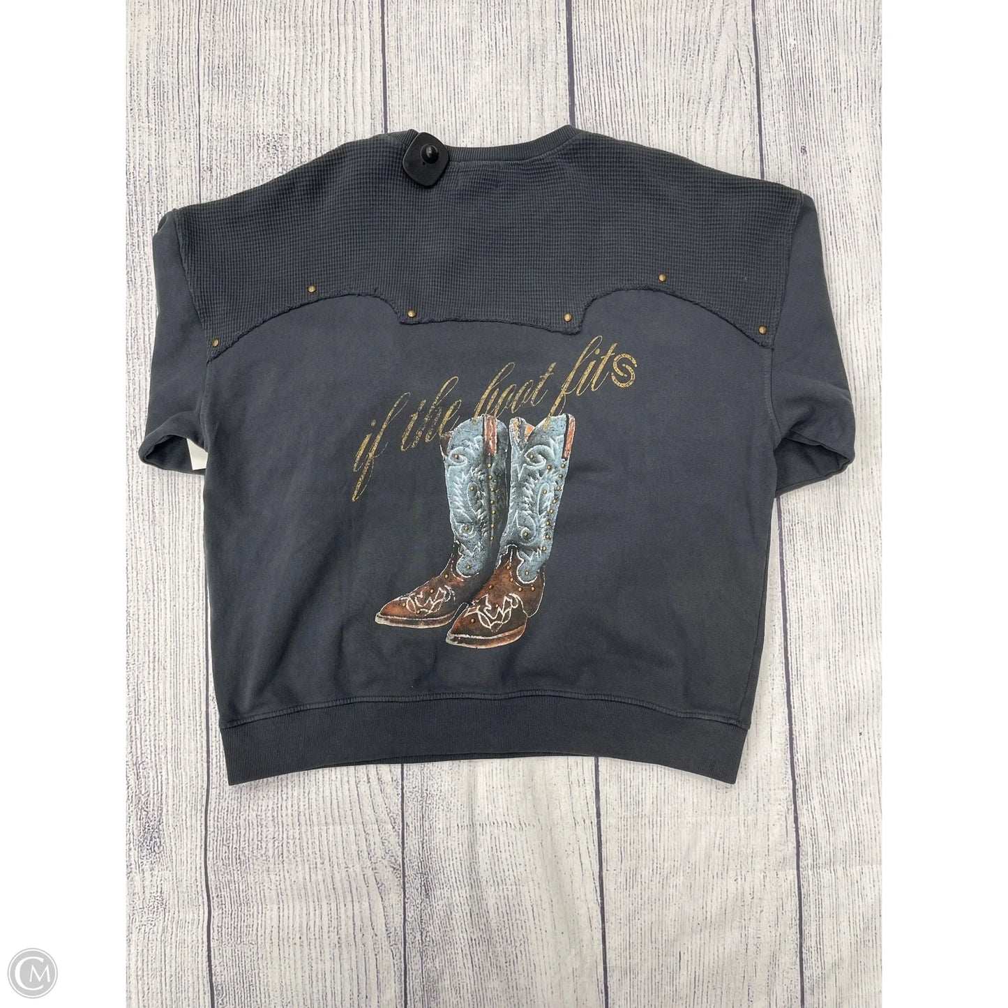 Top Long Sleeve By Clothes Mentor In Grey, Size: M