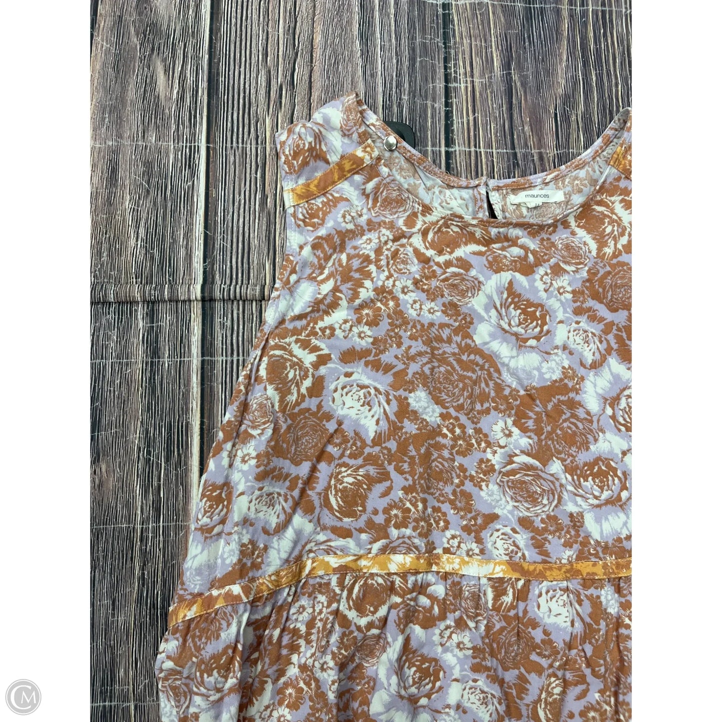 Tank Top By Maurices In Orange & Purple, Size: 1x