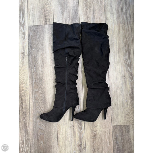 Boots Knee Heels By Nina In Black, Size: 9