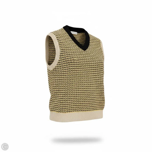 Sweater Short Sleeve By Zara In Black & Yellow, Size: M