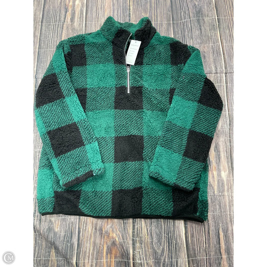 Sweatshirt Collar By Zesica In Black & Green, Size: Xl