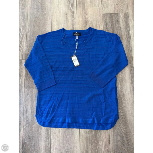 Top 3/4 Sleeve By Melissa Paige In Blue, Size: M