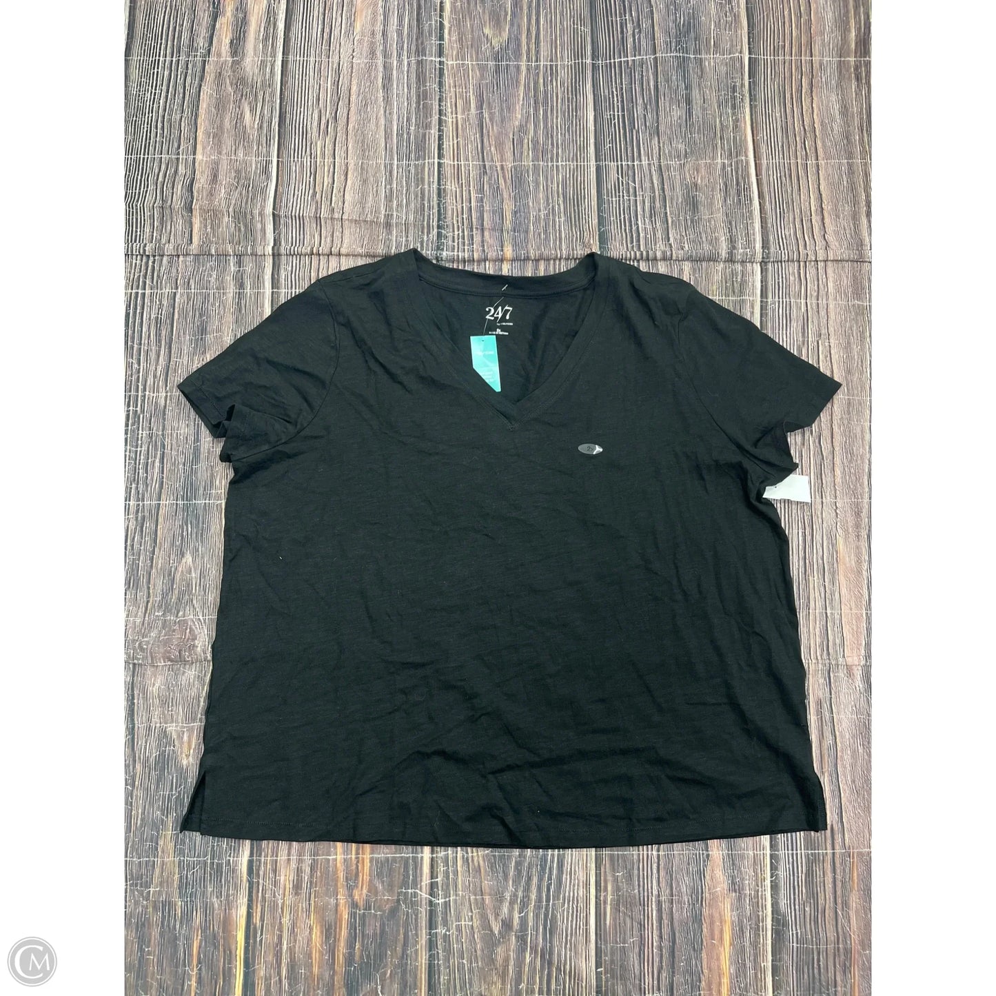 Top Short Sleeve Basic By Maurices In Black, Size: 2x