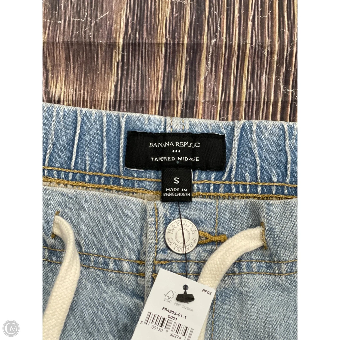 Jeans Straight By Banana Republic In Blue Denim, Size: S