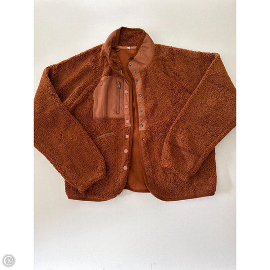 Jacket Fleece By Clothes Mentor In Brown, Size: S
