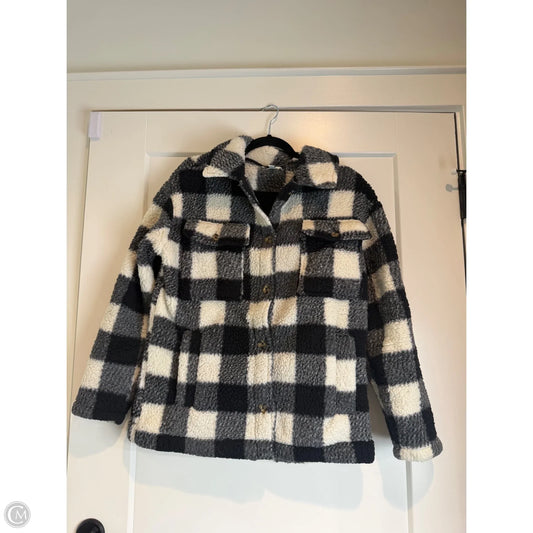 Jacket Fleece By Dip In Black & White, Size: Xs