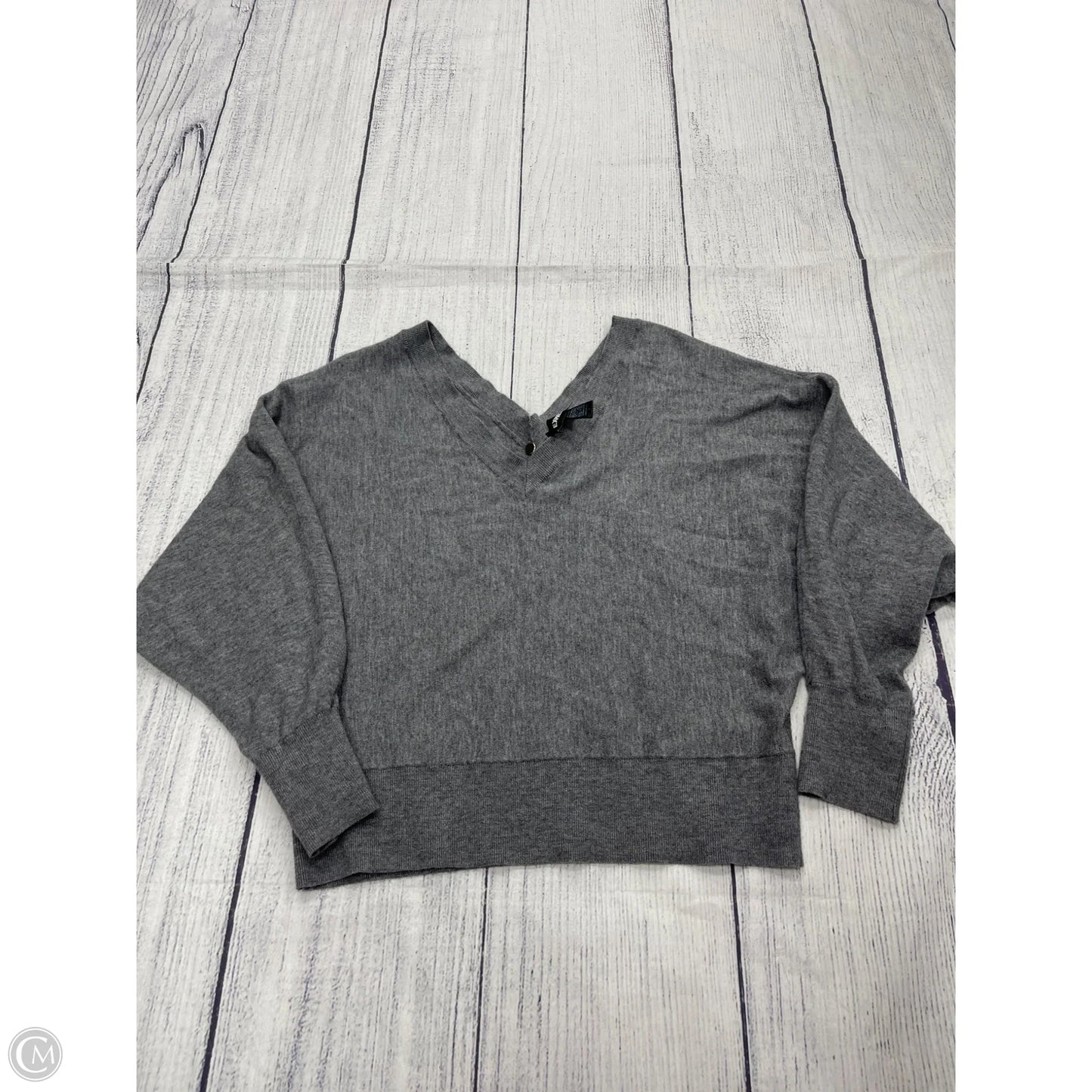 Top Long Sleeve By Express In Grey, Size: L