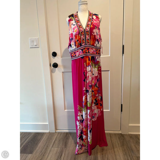 Dress Casual Maxi By London Times In Pink, Size: 16