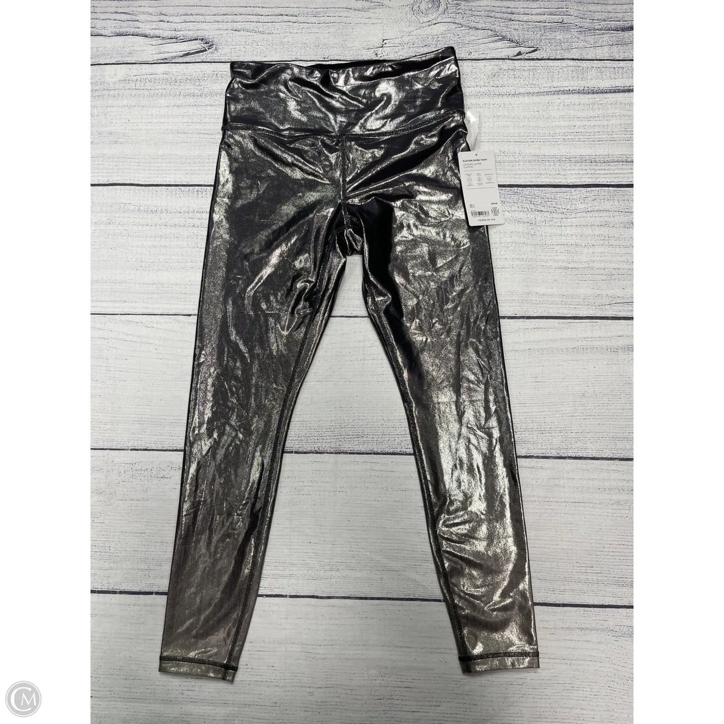 Athletic Leggings By Athleta In Silver, Size: M