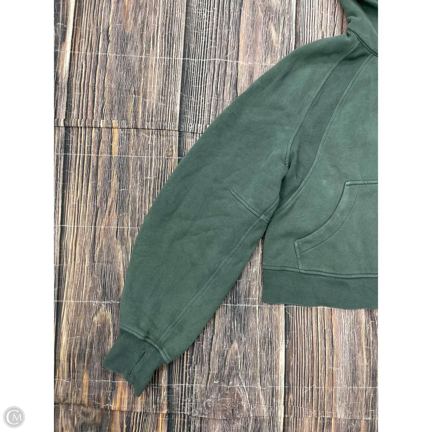 Athletic Sweatshirt Hoodie By Lululemon In Green, Size: M