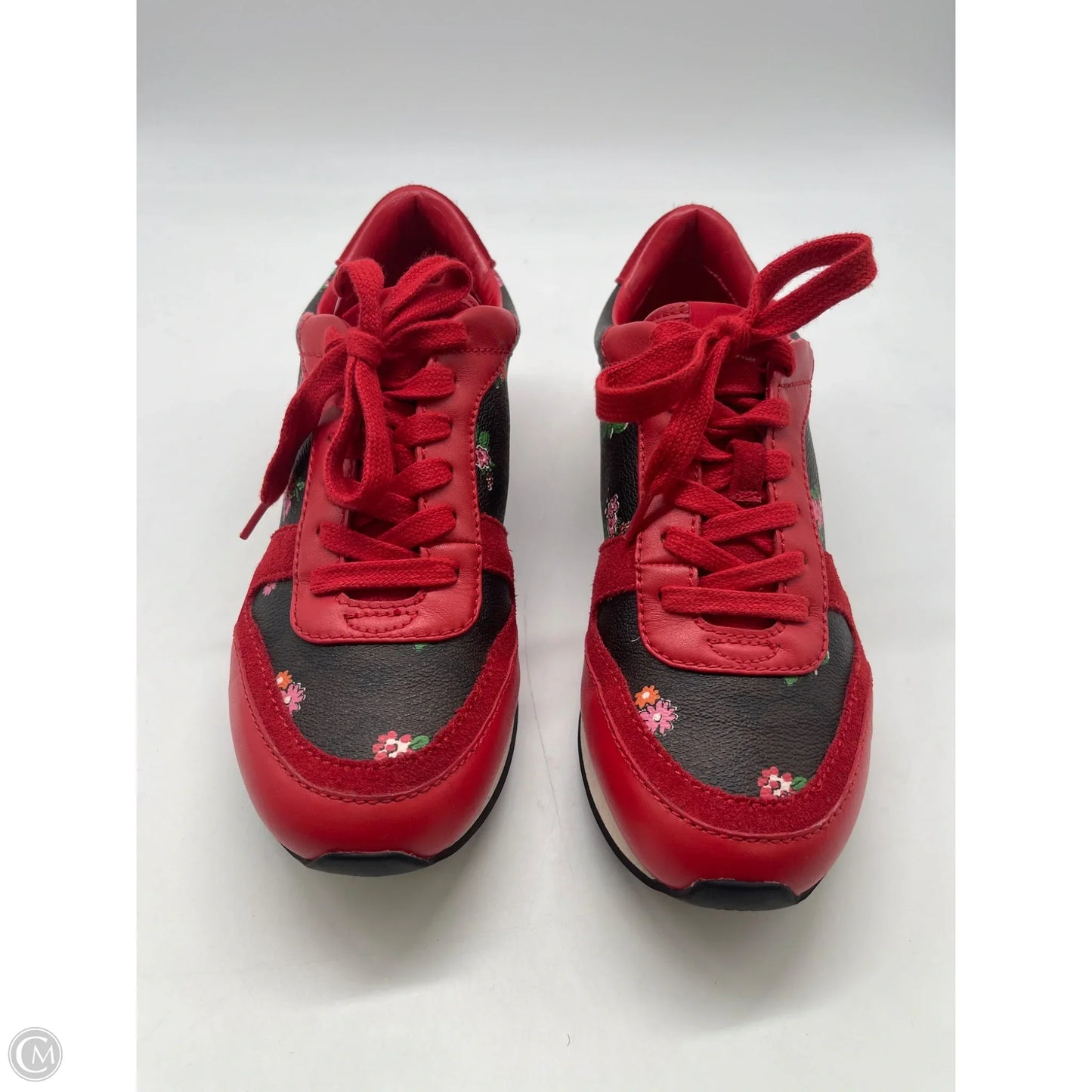 Shoes Designer By Coach In Brown & Red, Size: 7.5