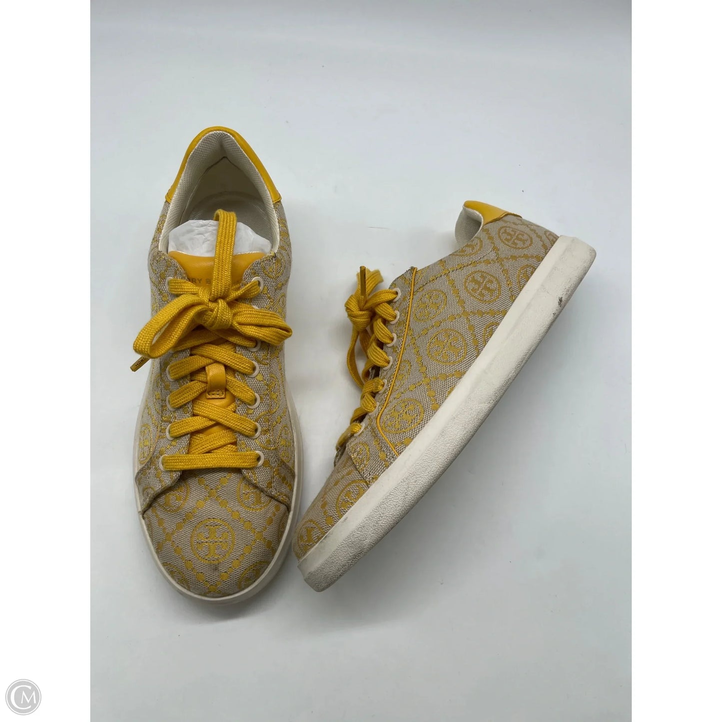 Shoes Designer By Tory Burch In Tan & Yellow, Size: 8