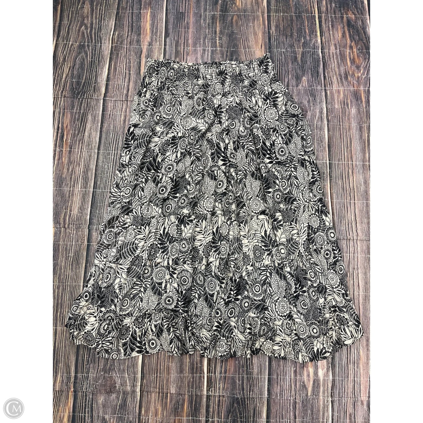 Skirt Maxi By Angie In Black & Tan, Size: 2x
