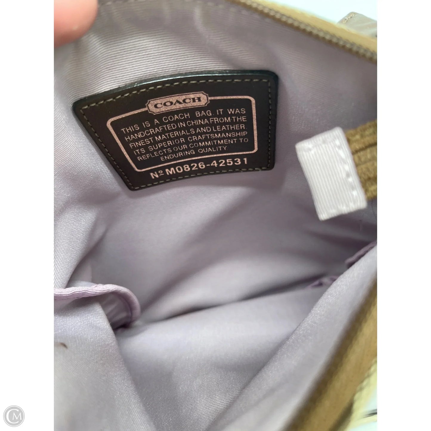 Handbag Designer By Coach, Size: Small