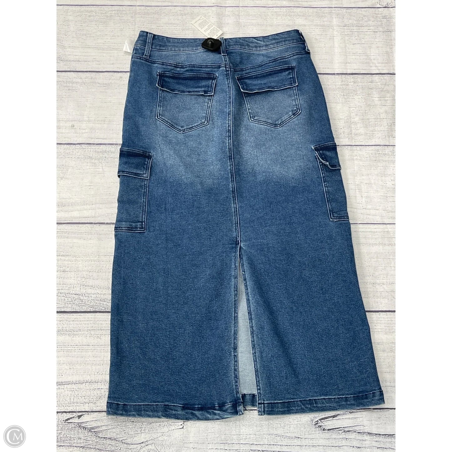 Skirt Maxi By Cato In Blue Denim, Size: 12