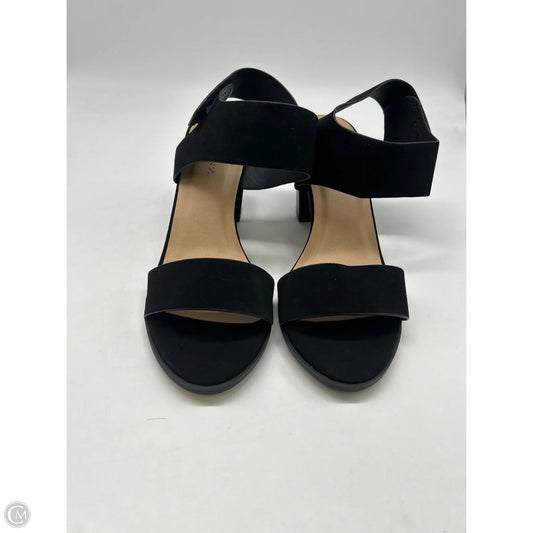 Sandals Heels Block By Solanz In Black, Size: 8.5