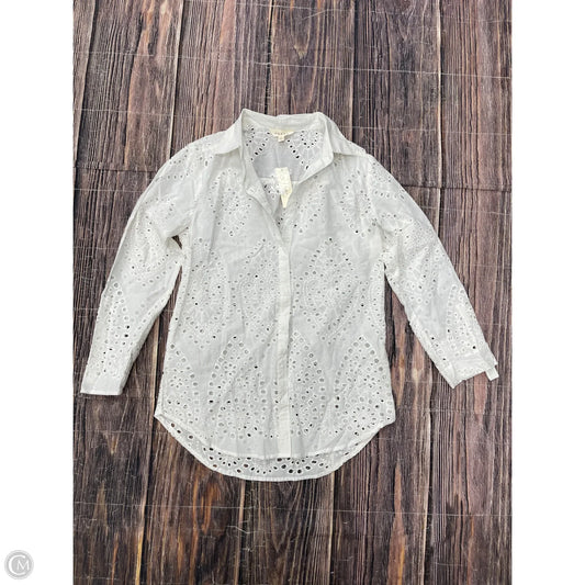 Top Long Sleeve By Adiva In White, Size: S