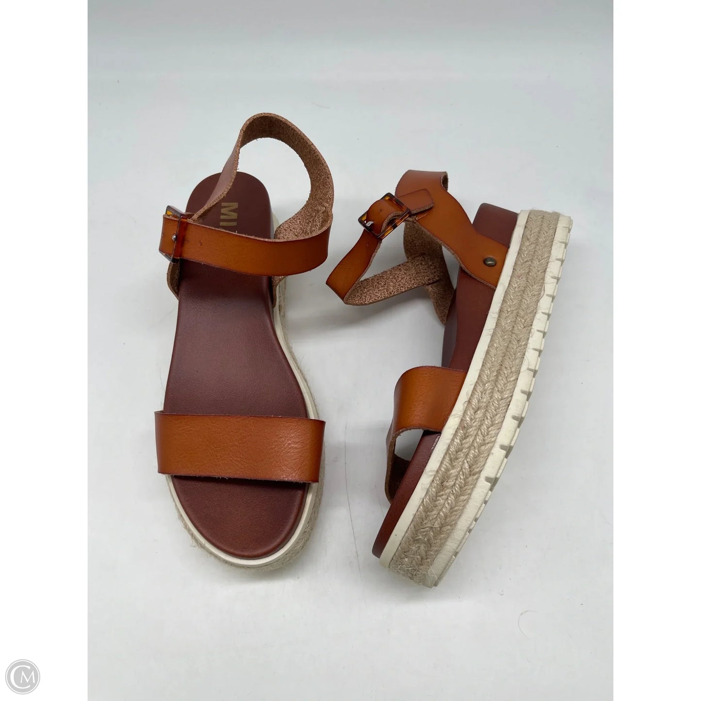 Sandals Heels Platform By Mia In Brown, Size: 8