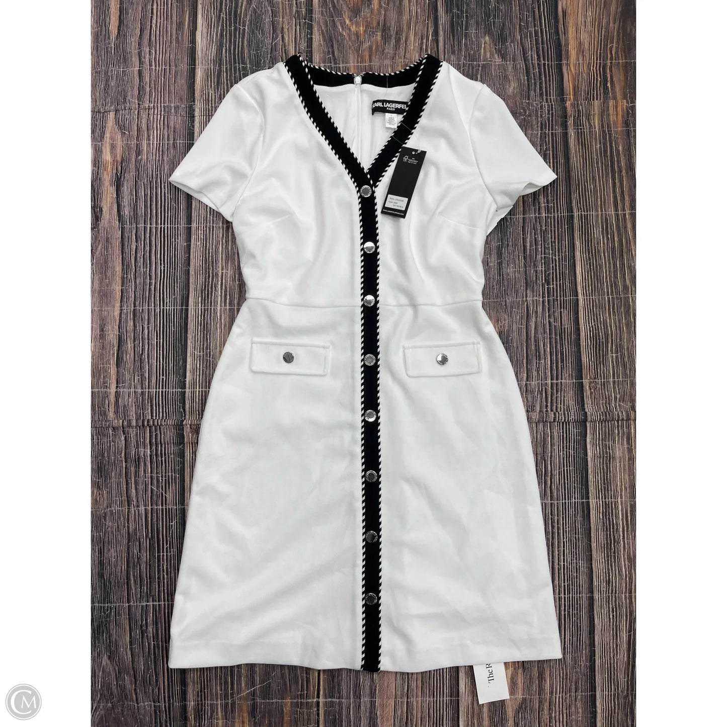 Dress Designer By Karl Lagerfeld In White, Size: 6