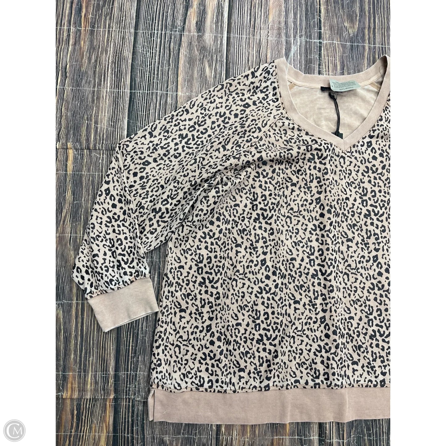 Top Long Sleeve By Jane And Delancey In Animal Print, Size: 3x