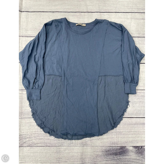 Top Long Sleeve By Three Bird Nest In Blue, Size: S