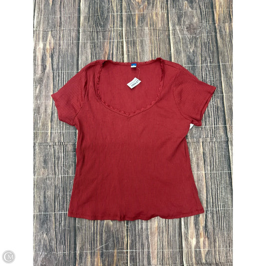 Top Short Sleeve By Old Navy In Red, Size: 1x