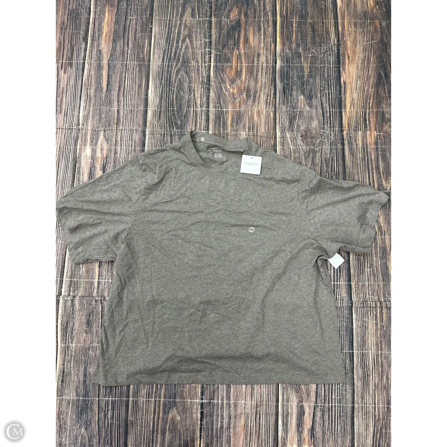 Top Short Sleeve Basic By American Eagle In Brown, Size: 1x