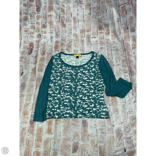 Top Long Sleeve Luxury Designer By St John Collection In Blue & White, Size: L