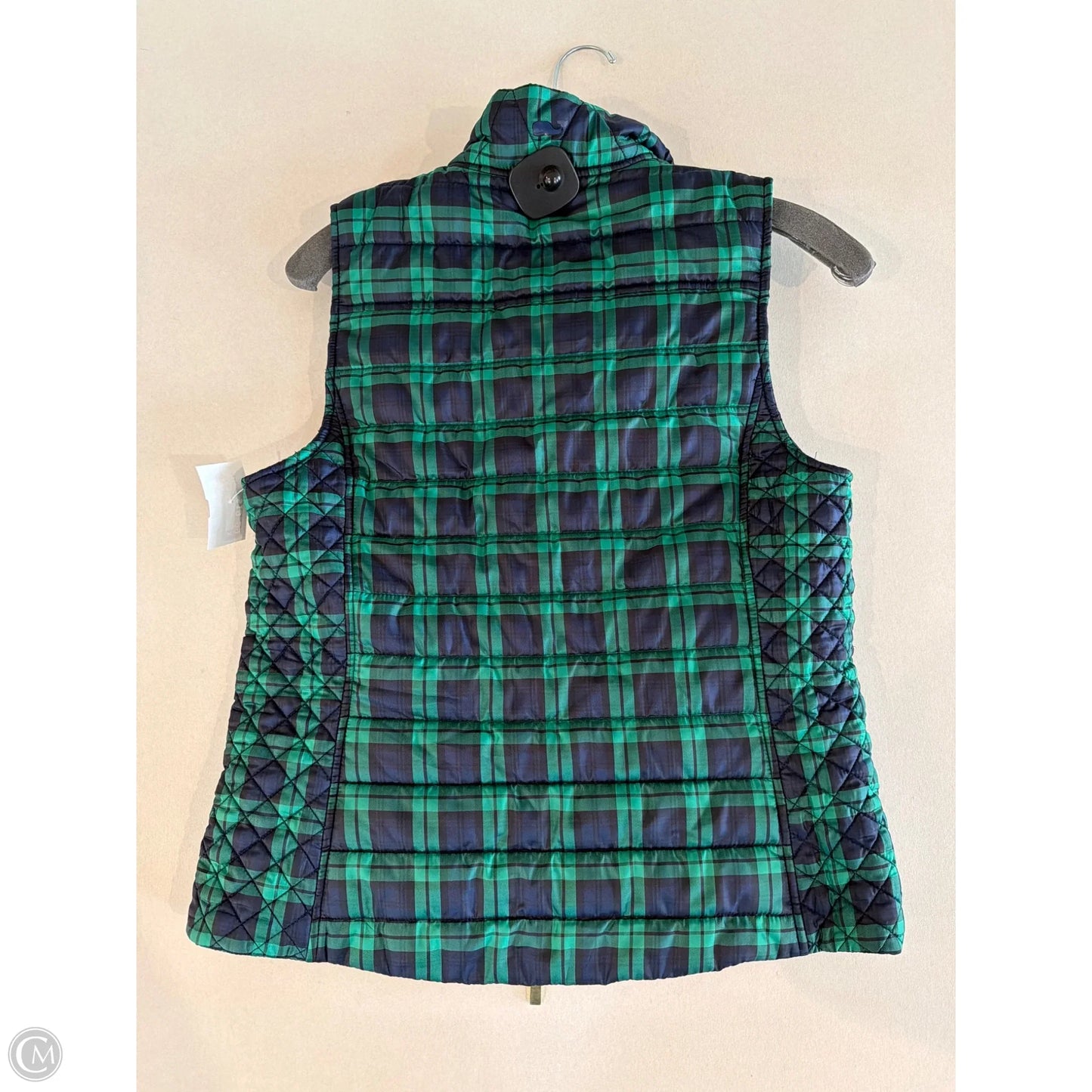 Vest Puffer & Quilted By Vineyard Vines In Blue & Green, Size: Xs